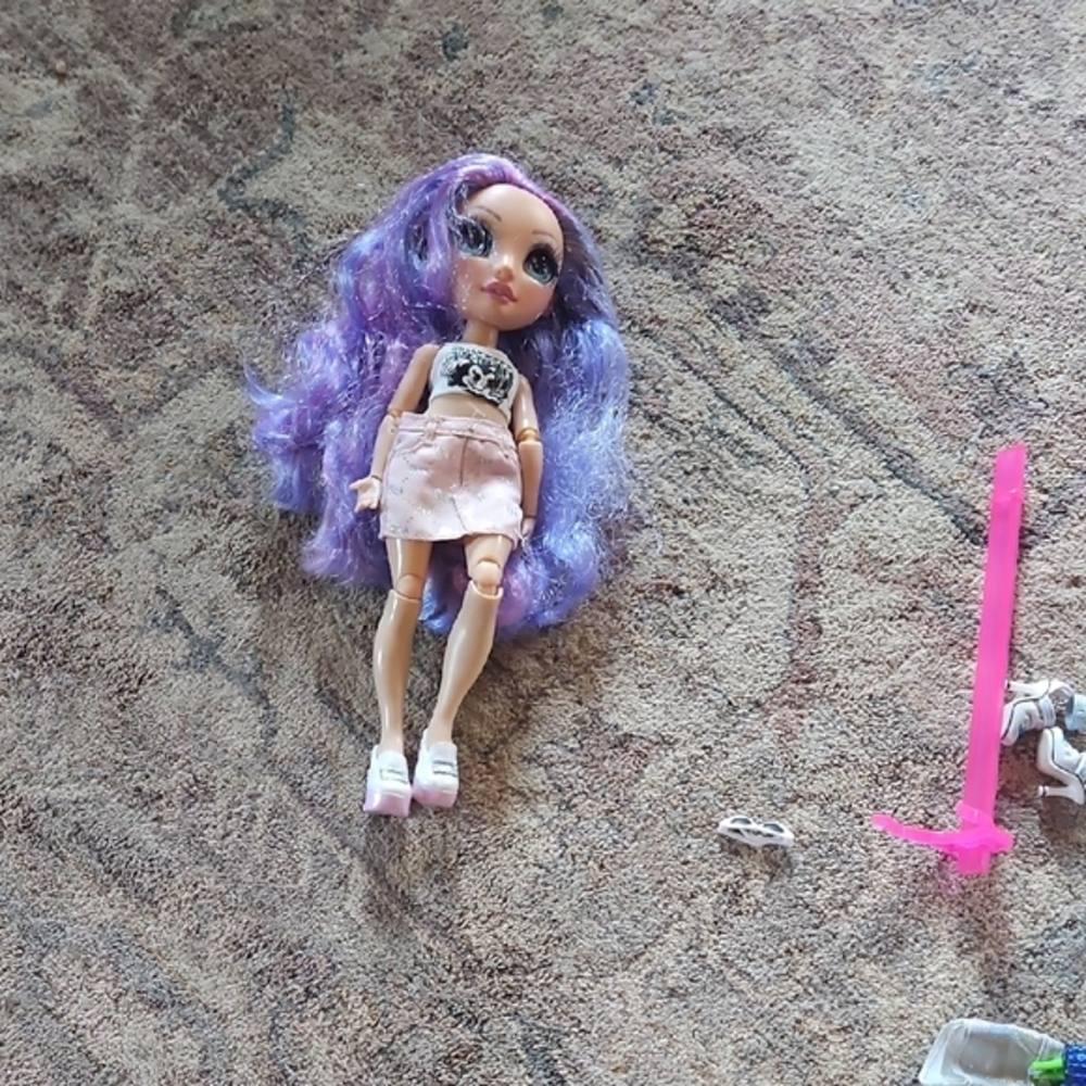 Purple and Pink Fashion Doll